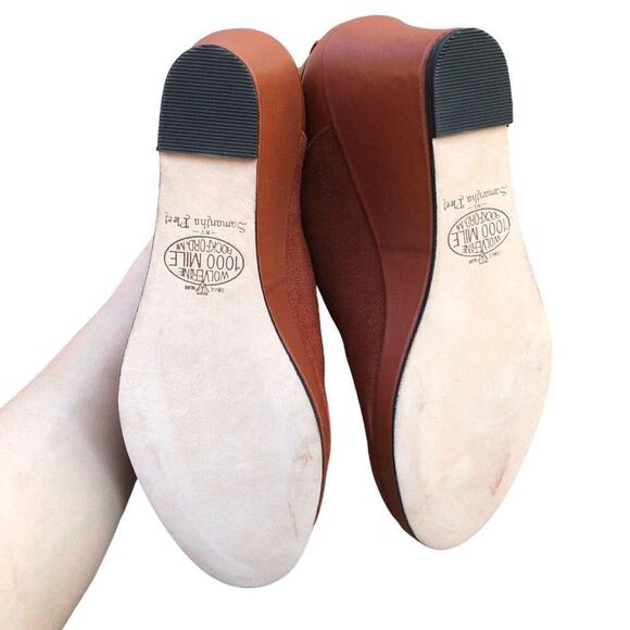 WOLVERINE Socialite Samantha Pleet 1000 mile Wedge Suede Ankle Boot - Picture 6 of 8